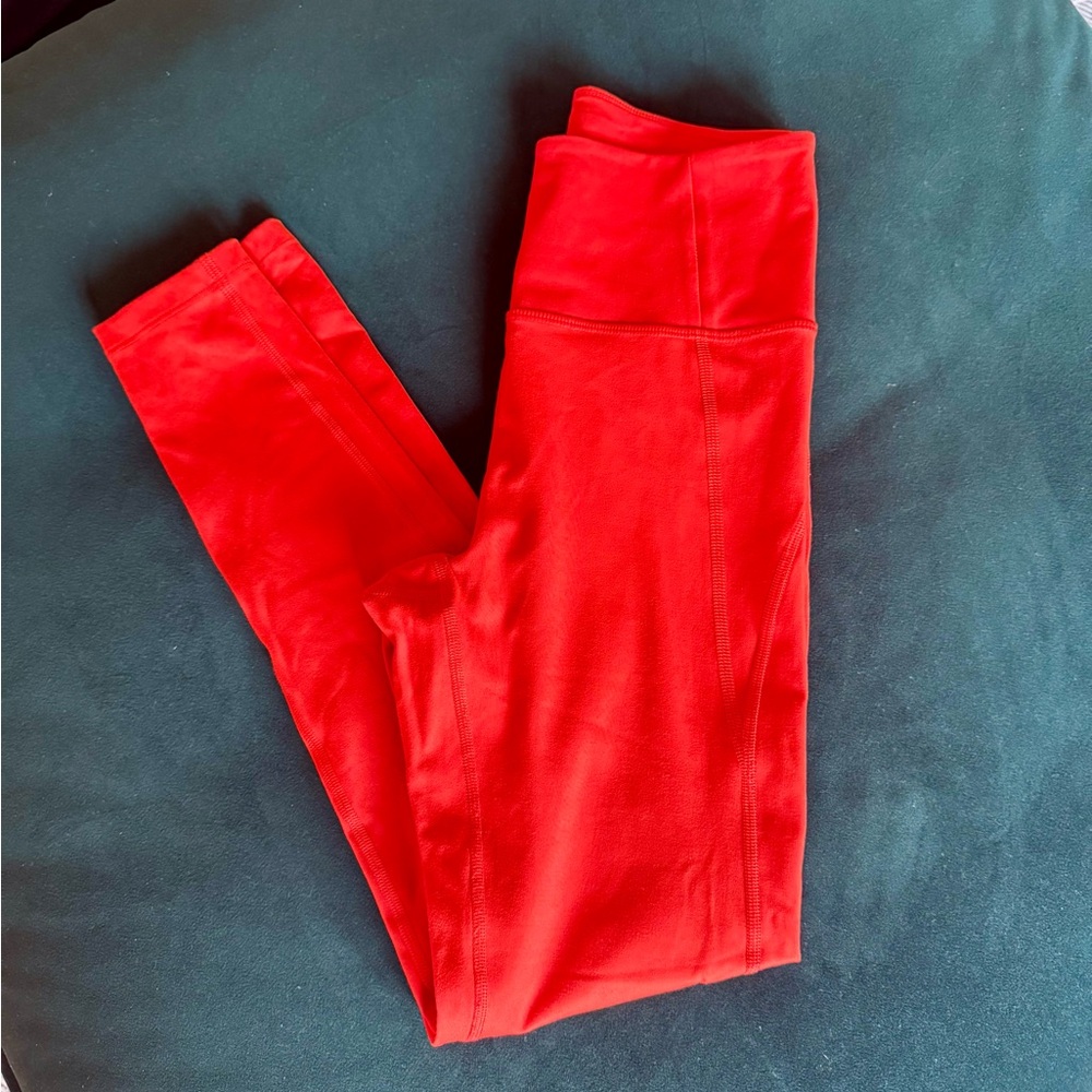 Girlfriend Collective Orange Red Leggings